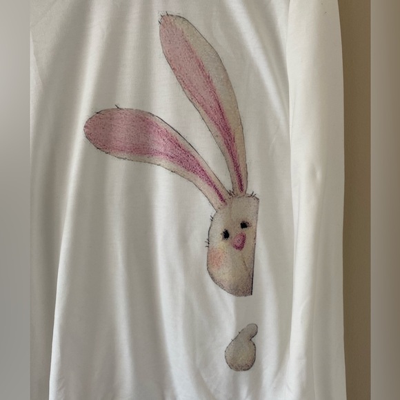 Bunny long sleeve tshirt white Size XL - Picture 3 of 5